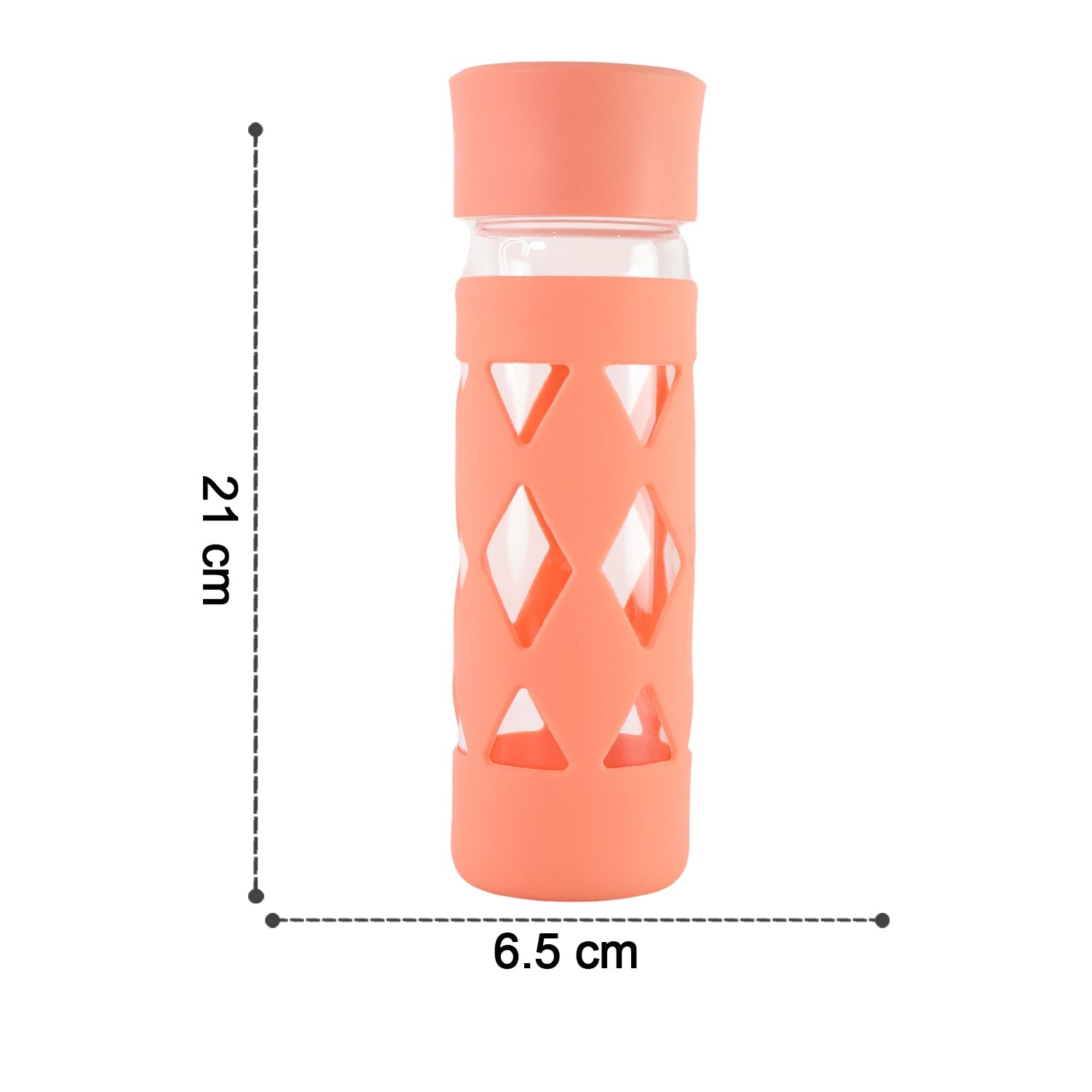 Glass Water Bottle with Protective Sleeve - (1 Pc / 480 ML) Glass Water Bottle with Protective Sleeve - (1 Pc / 480 ML)